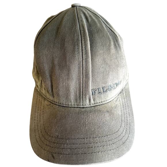 Vintage Filson Garment Dad Hat Cloth Strap With Buckle Y2k Cotton Khaki One Size
